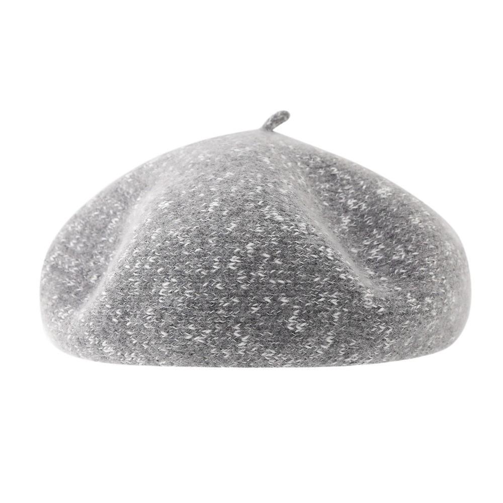 

Держите в тепле Женские береты Шерстяная шляпа художника Модные кепки художника Зима серый