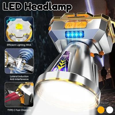 Mehrzweck Wiederaufladbare Stirnlampe Hohe Leistung Wasserdicht Helles Licht Angeln Camping Notfall Laufen Wandern Arbeitsbeleuchtung