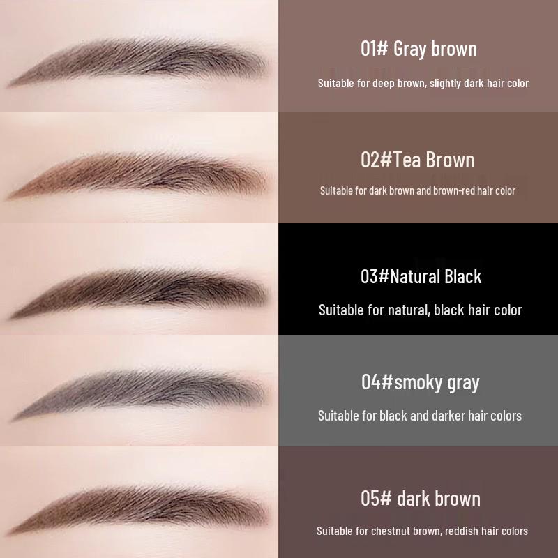 Waterproof Double-Ended Ultra-Fine Eyebrow Pencil - Sweat-Proof, Smudge-Resistant, Natural Definition