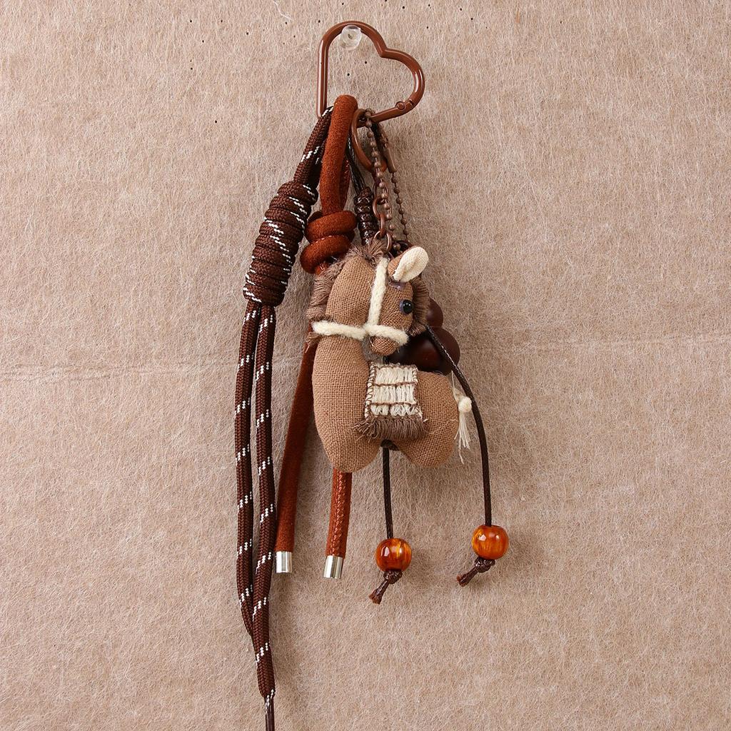 New Year of the Horse Fabric Pony Marson Creative Bag Pendant Keychain Clothing Accessories New Year's Gifts Men and Women