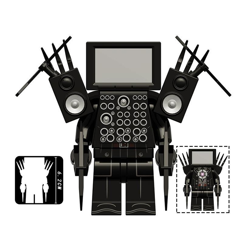 Building Block Toilet Man Monitoring Human Figure Titan Speaker And Tv Man Figure Assembly Play