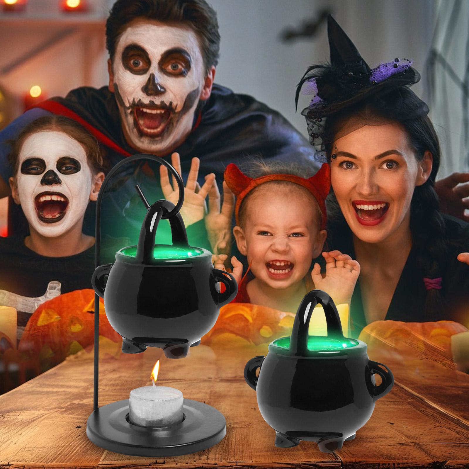 

Halloween Decoration Ceramic Candle Holder Essential Oil Burner Diffuser Furnace Warmer Tealight Holders Ornament Home Decor One Size чёрный