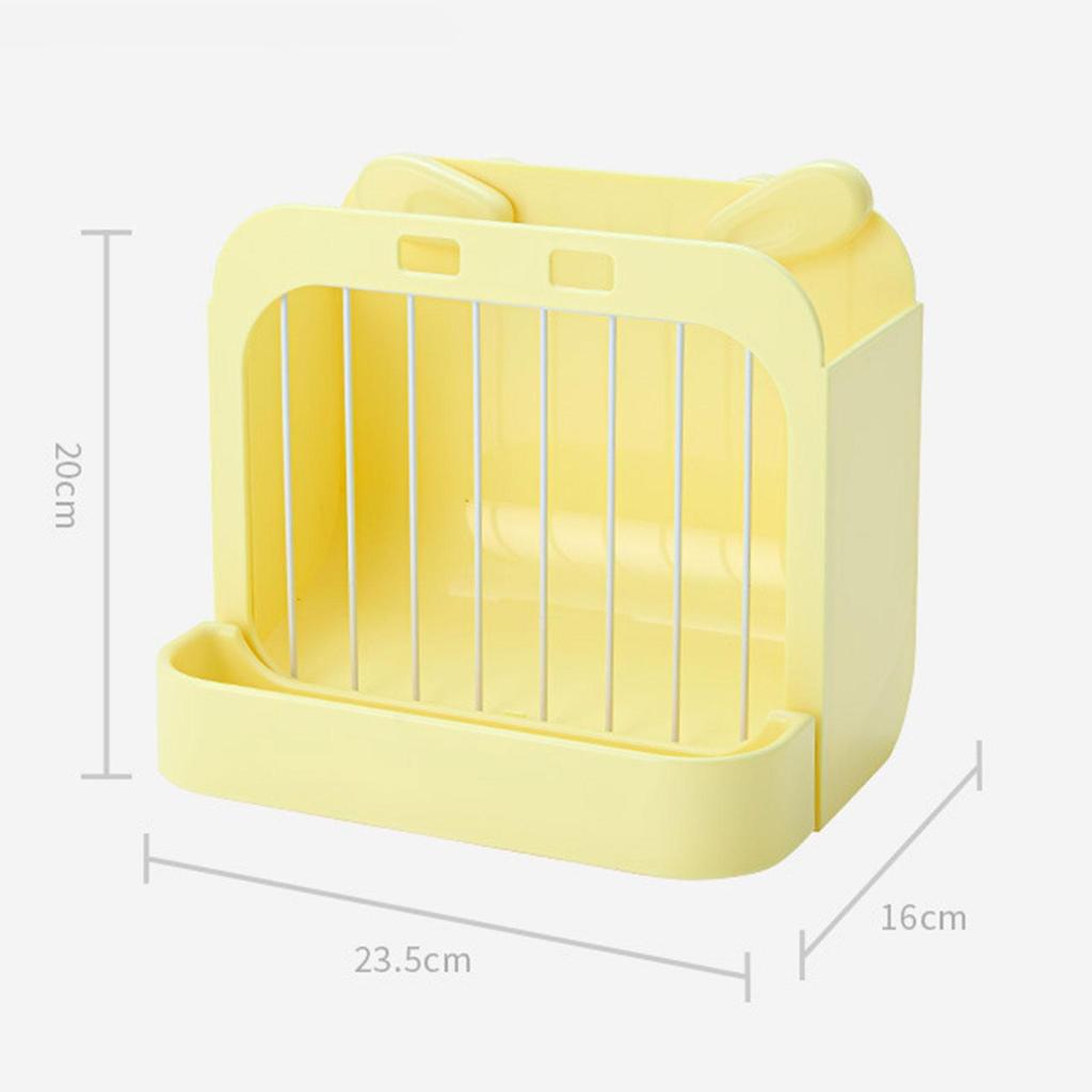 Rabbit Hay Feeder Cage Rack Large Capacity Bowl Holder for Bunny Guinea Pig Hay Container Feeding Accessory
