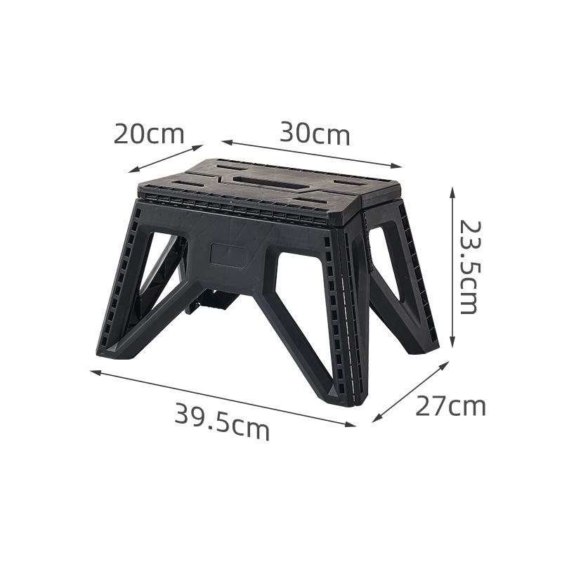 Portable Thickened Folding Stool, Plastic Outdoor & Indoor Small Bench