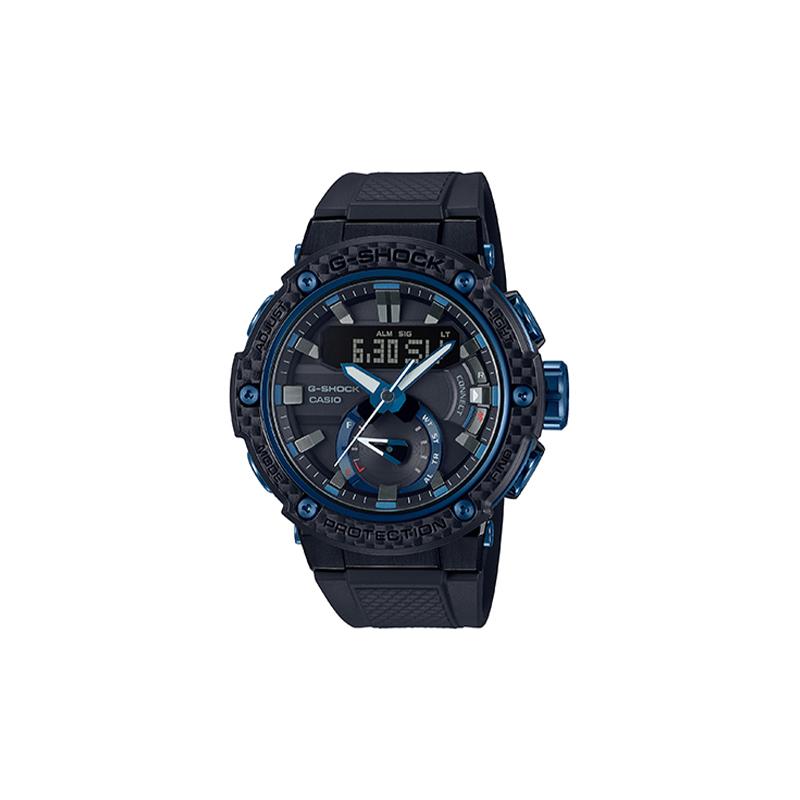

Casio G-STEEL Series-Disc Dual Display 200 Meters Waterproof Bluetooth Connection Solar Quartz Movement Resin Strap Japanese and GST-B200X-1A2PRT чорний