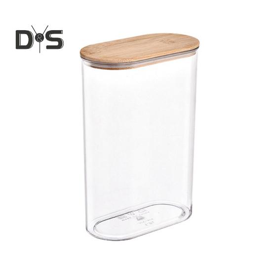 

Герметичный контейнер для хранения продуктов, герметичная банка с крышкой, большая емкость, не содержит BPA, складная конструкция, прозрачная банка для хранения сухих продуктов питания 1500ML