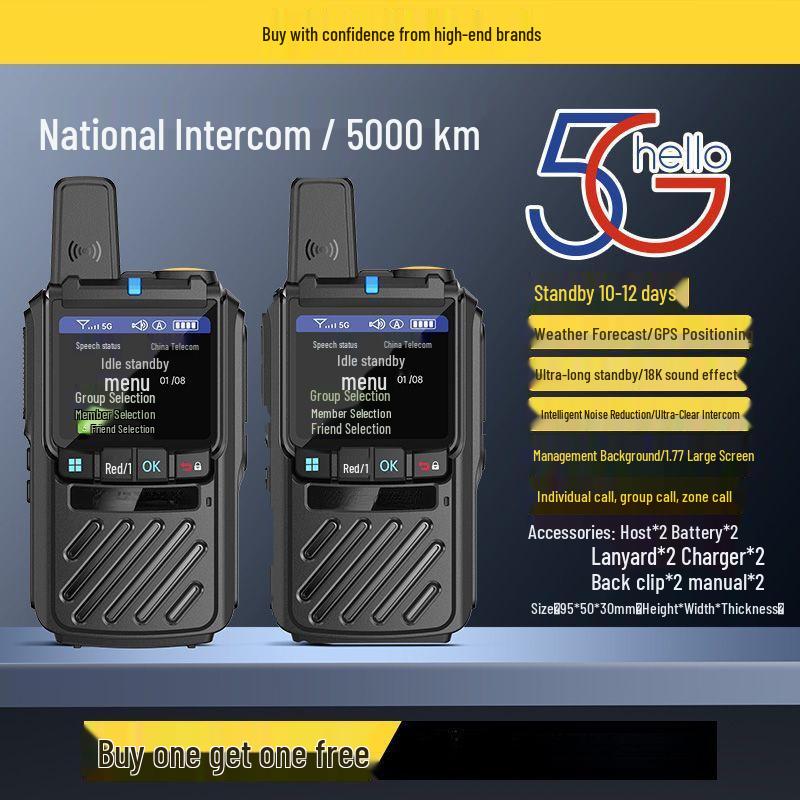 National Ultra-Thin Walkie-Talkie with Unlimited Range for Construction Sites