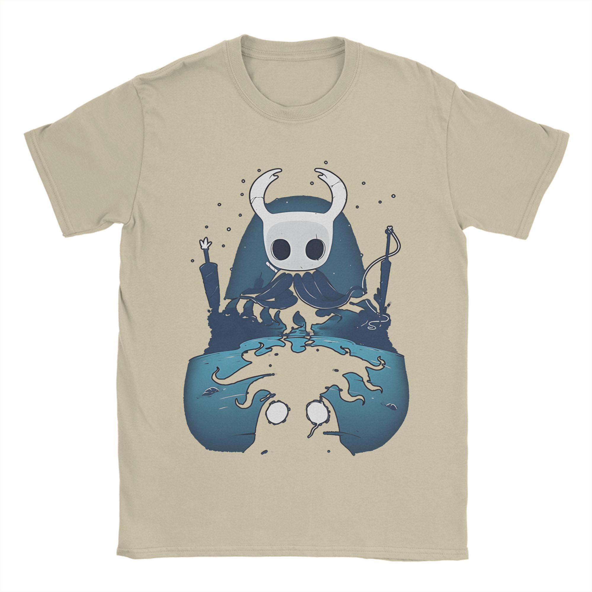 

2026Hollow Knight Reflection TShirt for Unisex Hipster Cotton Tee Shirt Crewneck Short Sleeve T Shirt Plus Size Tops S
