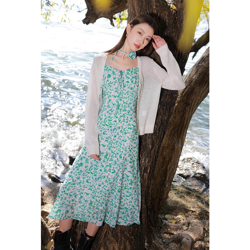 

Sancai Plus Size French Floral Chiffon Maxi Dress L 165/92B