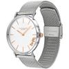 Coach PERRY 14503124 36mm Stainless Mesh White Dial Wrist Watch