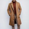 Winter Warm Outdoor Men's Wool Coat Fashion Vintage Lapel Medium Jacket