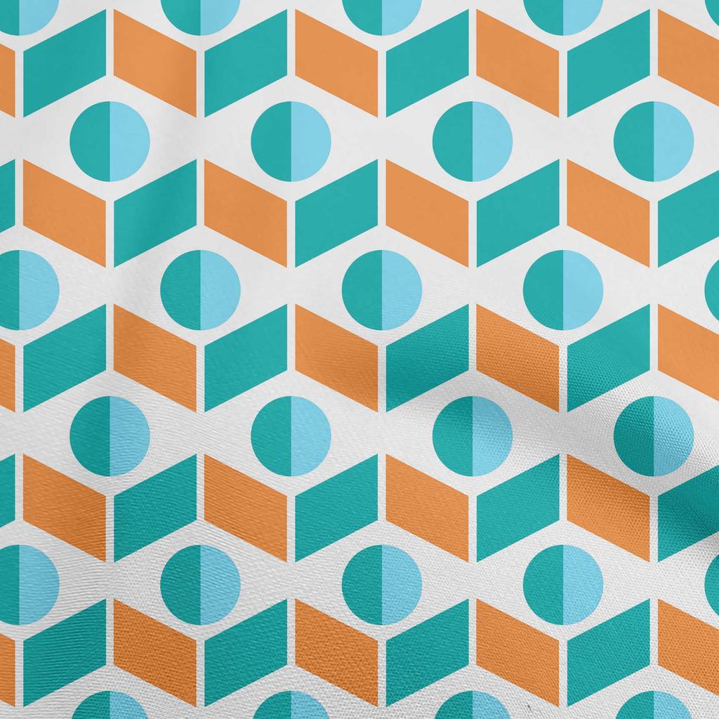 oneOone Georgette Viscose Green Fabric Geometric  Sewing Craft Projects Fabric Prints By Yard 42 Inch