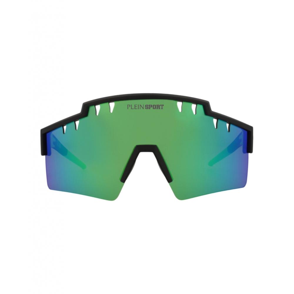 

Philipp Plein Shield Frame Injection Sunglasses black black green
