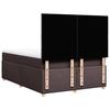 Box Spring Bed with Mattress Dark Brown 140 x 190 cm Fabric