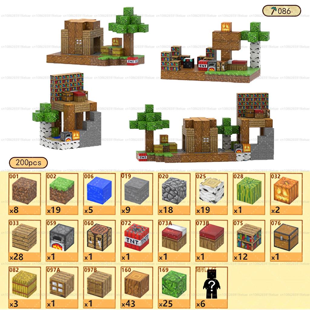 Magnetische Bausteine Mine World Magnetwürfel Wald Set für Junge Mädchen Kind Alter 3+ DIY Modell Kinder STEM Sensorisches Spielzeug Geschenk