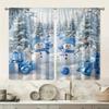 2 Stück Weihnachtsmann-Druckvorhänge, Geeignet für Schlafzimmer, Wohnzimmer, Küchendekoration, Heimdekoration, Fensterdekoration