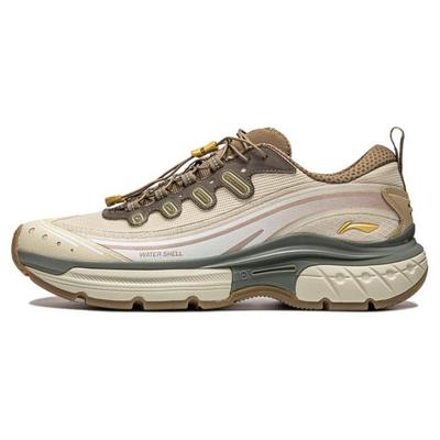 Li Ning Star Path Cushioning, Wear Resistant Low Top Basketball Shoes Men's Umber White AGLT047-3