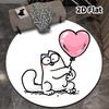 Simon'S Cat Round Area Rug Carpet Rug For Living Room Bedroom Sofa Playroom Decor Nonslip Floor Mat