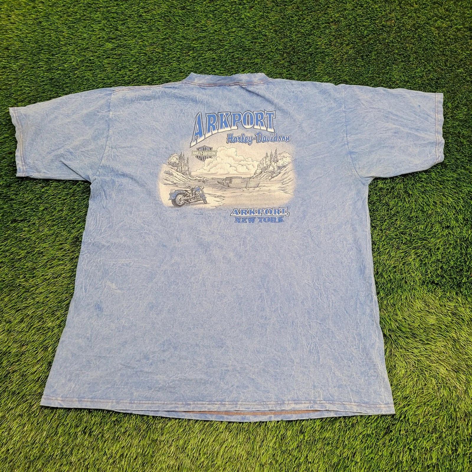 

Vintage 1996 Harley-Davidson Shirt 2XL 26x32 Arkport New-York 3XL