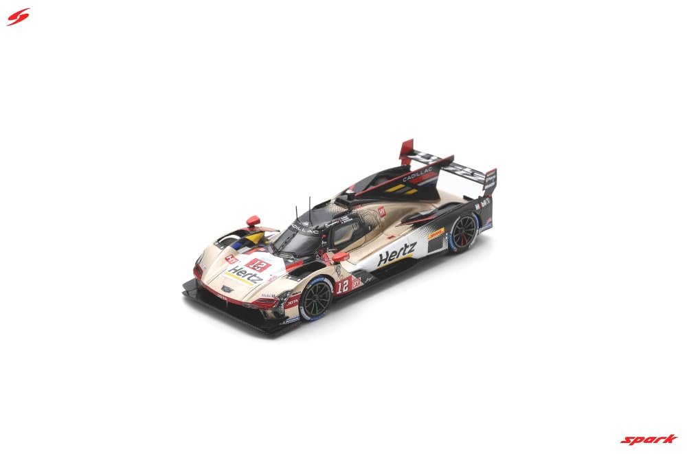 Spark Scale Cadillac HERTZ TEAM JOTA Cadillac R 2025 24 Stunden von Le Mans 4. Platz Lynn Abgeschlossen Sponsorenlogo Anzeige Diecast-Auto 1/43 V-Serie #12 W.