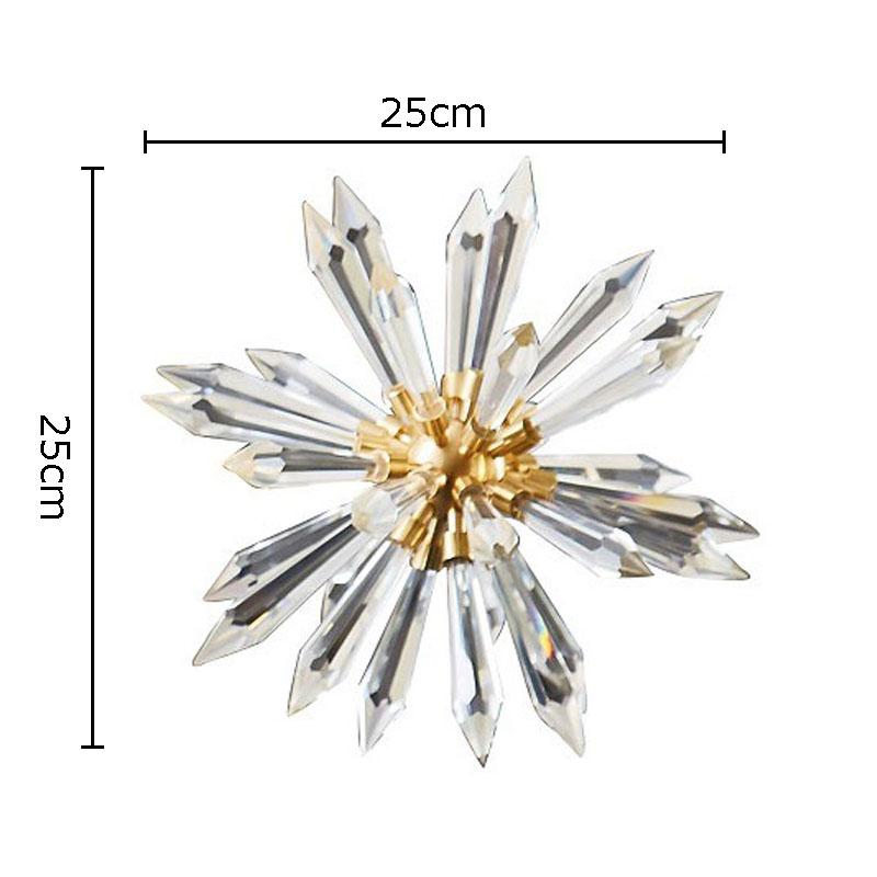 Creative Crystal Sea Urchin Sculpture Abstract Artwork Metal Ornaments Desk Decoration Crystal Flower Ball Statue Modern Decor