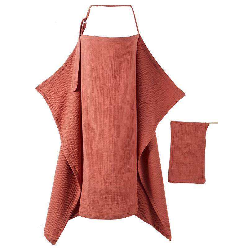 Cotton Anti Exposure Nursing Cover Feeding Clothes Shawl Breastfeeding Towel ярко-розовый