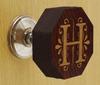 IBA Indianbeautifulart Brown Alphabet H Engraved Furniture Knobs Cabinet Drawer Pull Pack