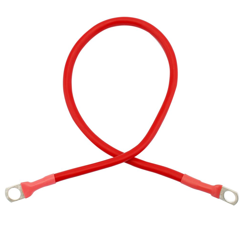 1,64 ft Rot 2 AWG Batteriekabel Positive Negative Anschlüsse für Motorrad Automobil Boot mit Klemmen Nachrüstung Kabelbaum