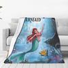 The Little Mermaid Cartoon Blanket Coral Fleece Plush Decoration Ariel Princess Portable Super Soft Throw Blanket Bedding Throws