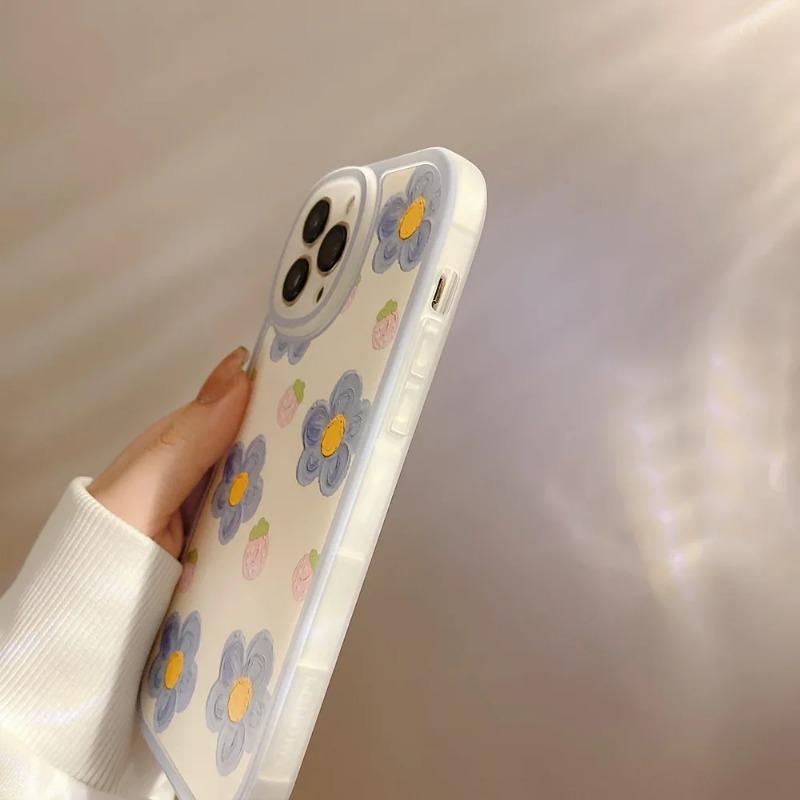 Colorful Flower Mobile Phone Case For iPhone 11 12 13 14 15 16 17 Pro Max 12 Mini 14Pro 13Pro TPU Soft Cover