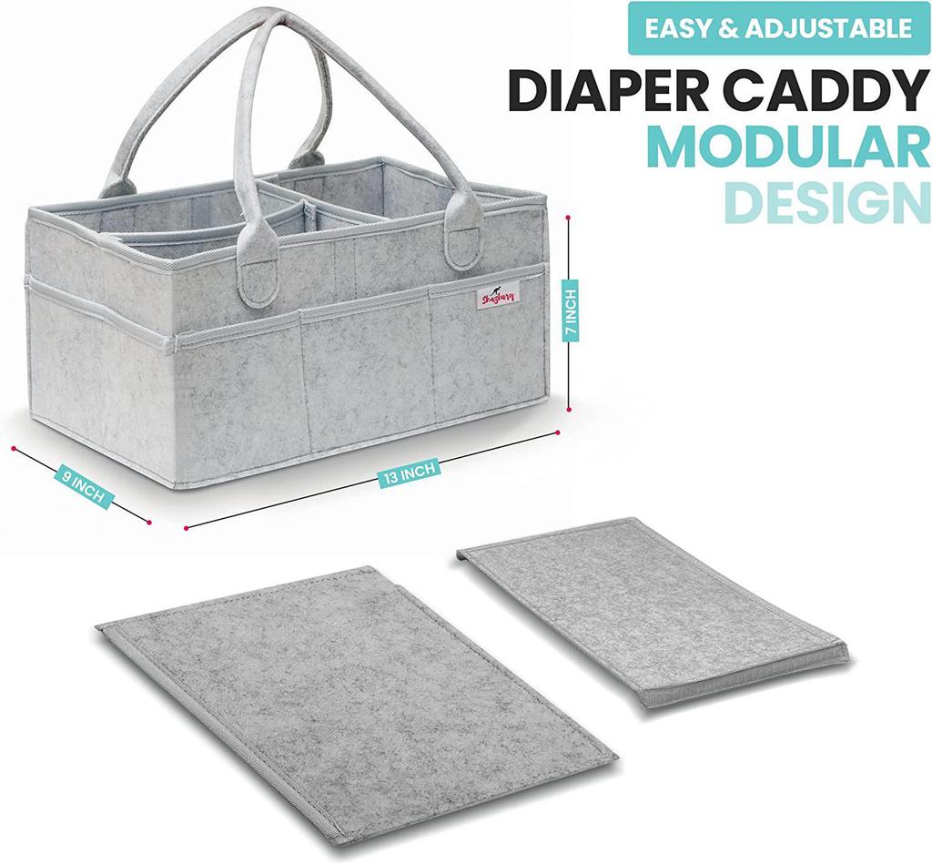 Foldable Diaper Tote Bag: Multifunctional Non-woven Handbag for Baby Supplies and Mommy Travel.