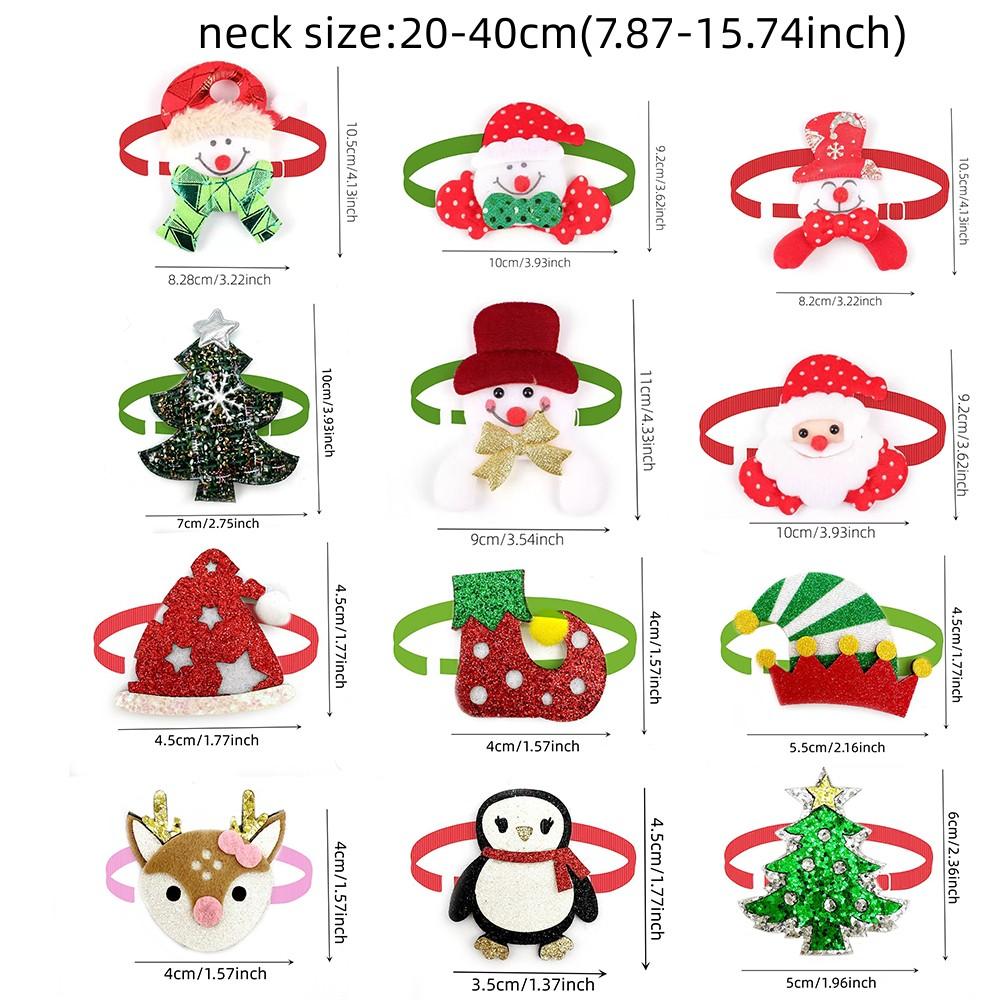 50/100pcs Christmas Fashion Pet Dog Grooming Bowtie Santa Claus Deer Style Small Dog Cat Bow Tie Necktie for Dogs Pet Decoration