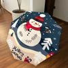 1PC Snowman Merry Christmas Automatic Open/Close Umbrella with Windproof, 8-Rib Sturdy Canopy, Durable Ribs, Fashionable Design,1261