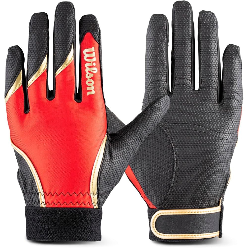 Wilson WL-1 Left Handed Fielding Glove Black Red M Size