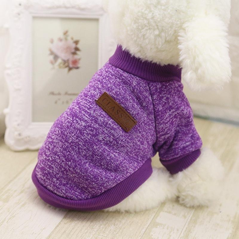 8 Color Pet Dog Puppy Classic Sweater Fleece Sweater Clothes Warm Sweater Winter Lovely