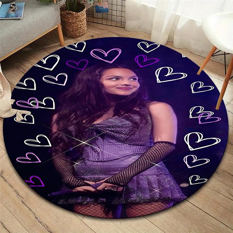 

Olivia Isabel Rodrigo Round Area Rug,Carpet Rug for Living Room Bedroom Sofa Playroom Decor,Non-slip Floor Mat 80cmx80cm