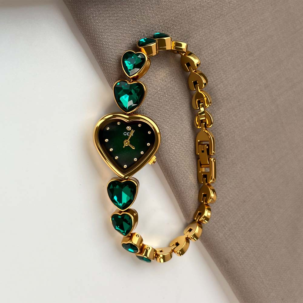 GEDI Heart-Shaped Women's Quartz Wristwatch Gem-Set Heart-Shaped Bracelet New Ladies' watch Dress Watch Gifts relogio feminino