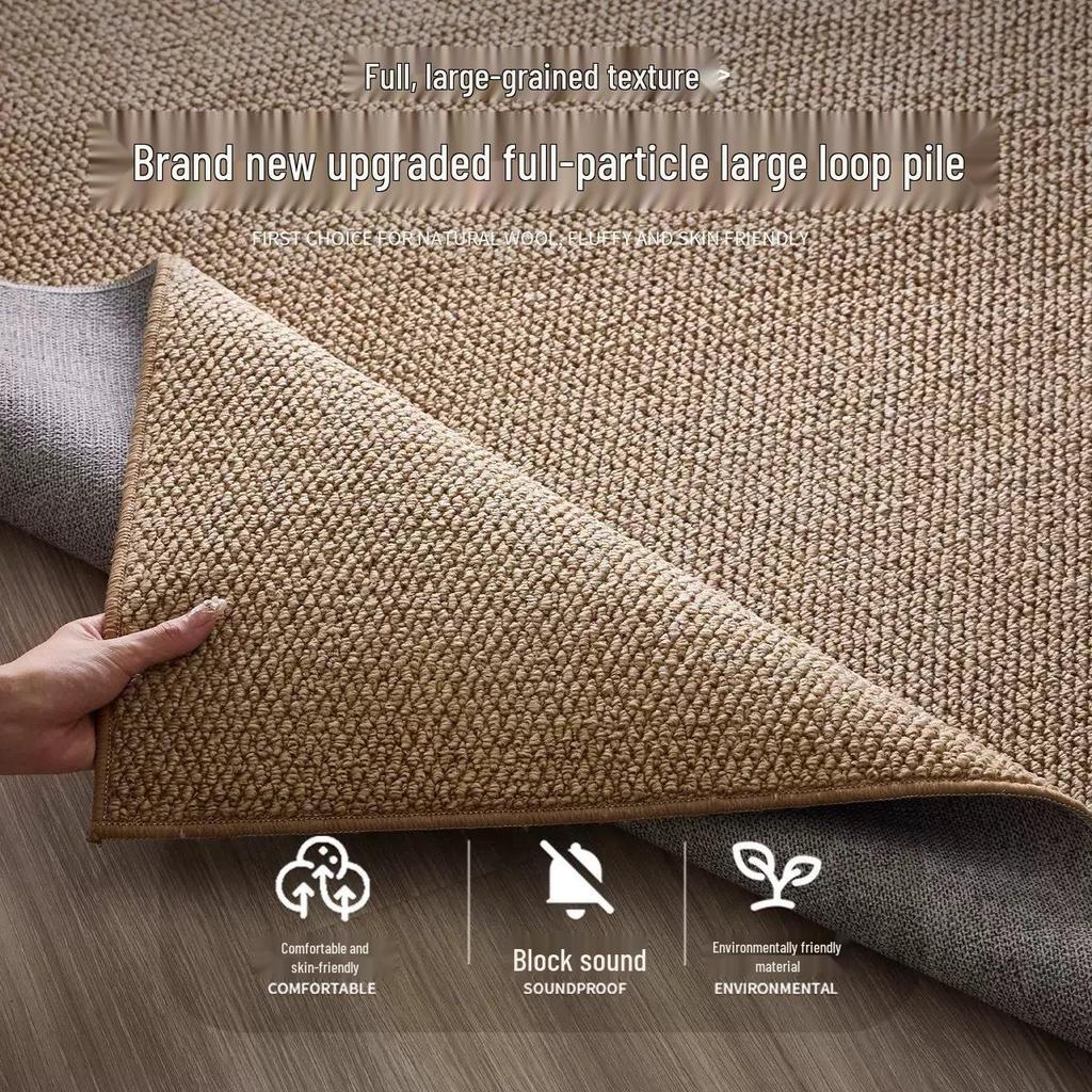 Imitation Sisal Carpet for Balcony, Bedroom, Living Room, Bedside, Japanese Tatami, Bay Window, Tea Room, Linen Floor Mat