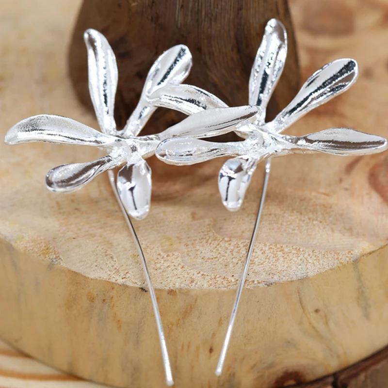 

Fashion Metal Gold Color Flower Earrings for Women Trendy Long Handmade Personality Dangle Earrings срібний