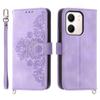 For Oppo A5x 5G/4G Case Flower Pattern PU Leather Wallet Phone Cover with Strap