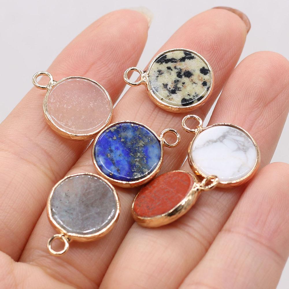 5 τμχ, Θεραπευτικό κρυστάλλινο μενταγιόν Reiki, Μίνι Στρογγυλή Φυσική Πέτρα Γούρια Lapis Lazuli Gems για DIY Γυναικεία Ανδρικά Κολιέ Σκουλαρίκια Αξεσουάρ, Κατασκευή κοσμημάτων