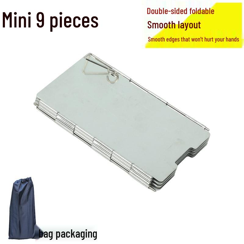 Outdoor Ultra-Light Aluminum Alloy Windshield for Folding Stove - 8/10 Pieces