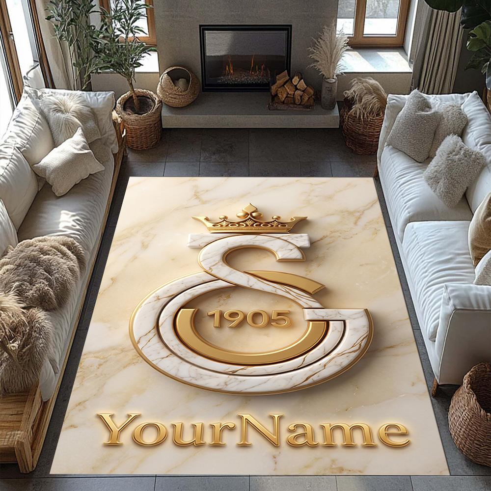 Galatasaray Personalized Text Floor Mat Suitable For Game Room Hallway Bedrooms Foyer Antislip Rug Anime Office Decor Wedding Party Gift