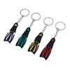 4er-Set Taucherflossen-Schlüsselanhänger aus Silikon, ideal für Geldbörsen, Handys und Handtaschen