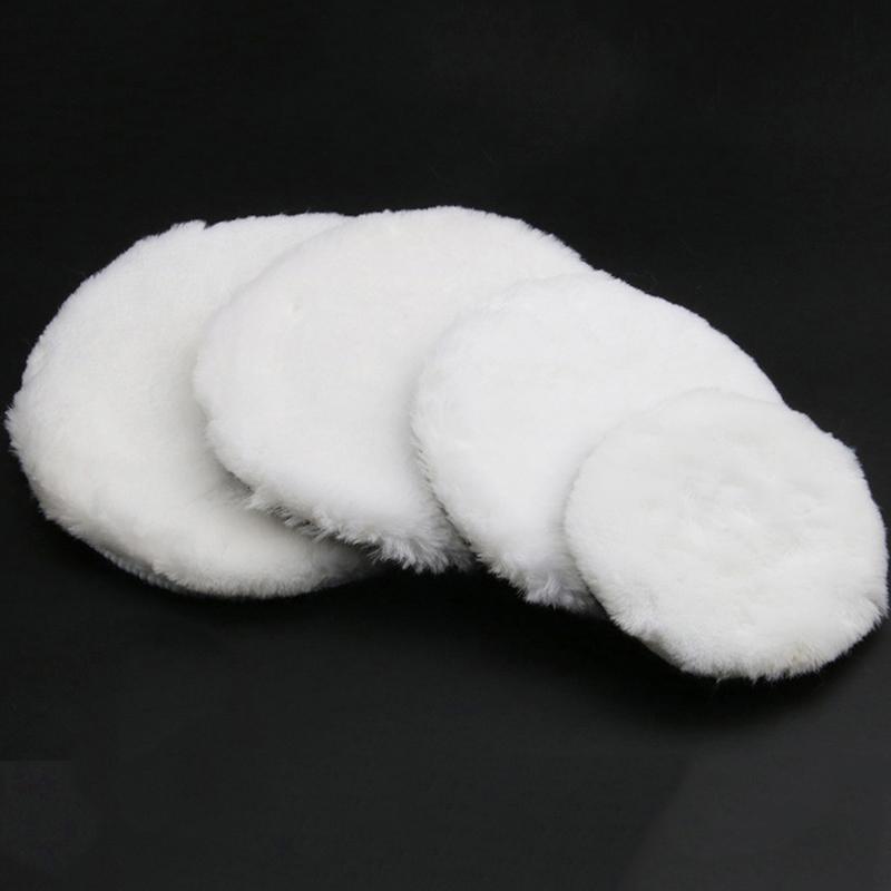 80/100/115/125/150/180mm Soft Wool Polishing Pad Automotive Paint Care Polisher Pads Car Body Waxing Sponge Disc Clean Accessory
