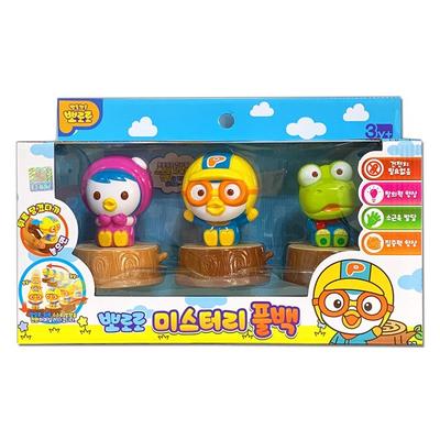 Σετ 3 τεμαχίων Pororo mystery full bag, κίτρινο + πράσινο + καφέ, κορεάτικα δημοφιλή παιχνίδια