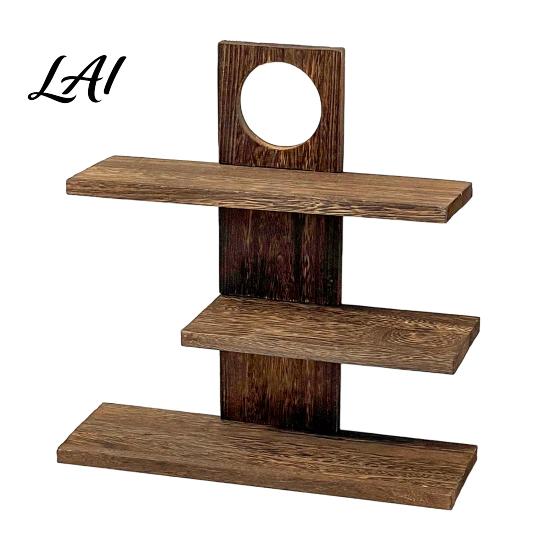 Stable Wooden Organizer Three Layers Coffee Cup Storage Rack Durable Countertop Multi Layer Organizer Space Saving Display Stand for Kitchen Mug