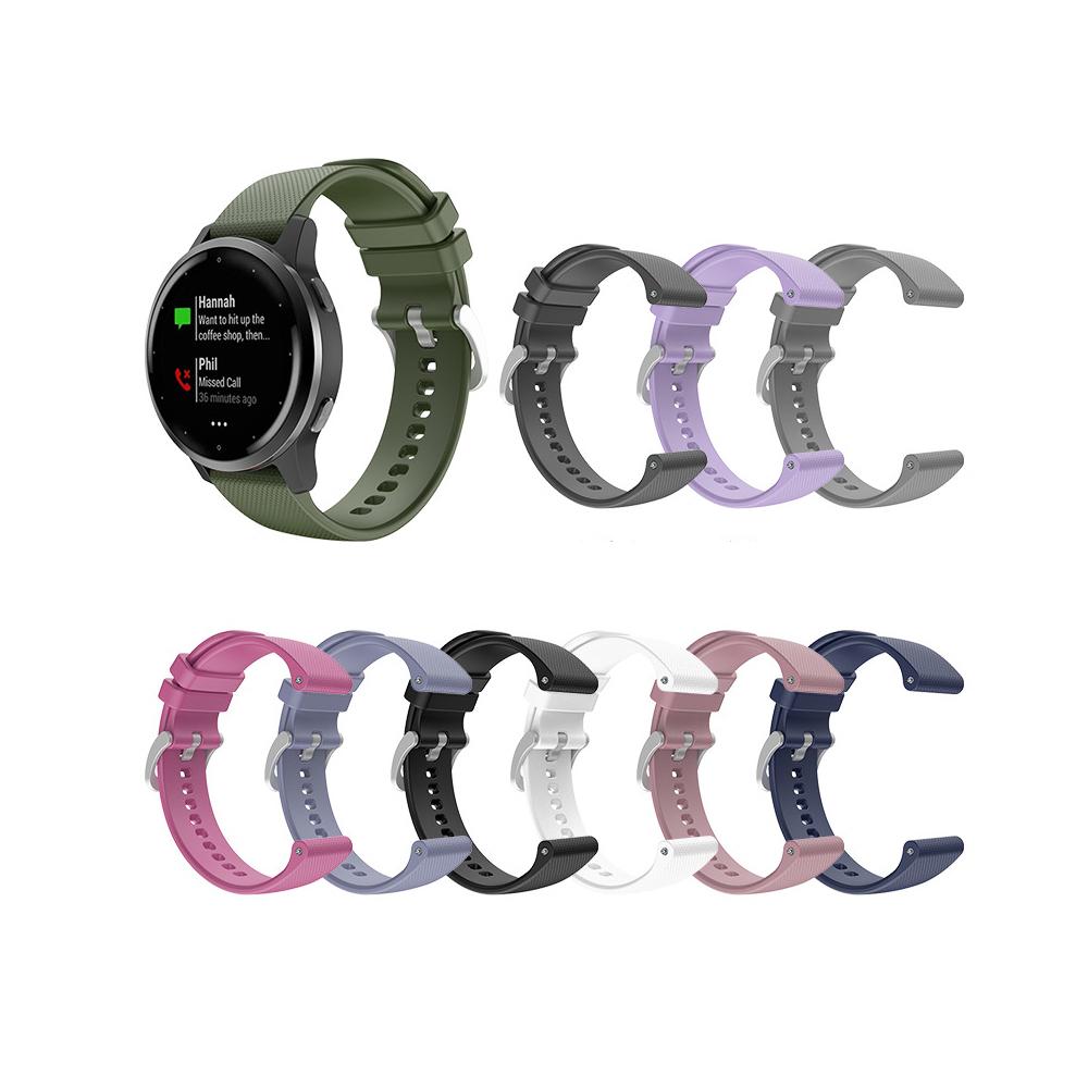 22mm Unisex Silicone Replacement Watch Strap with Quick Release Spring Silver Buckle Compatible with Watch, Black