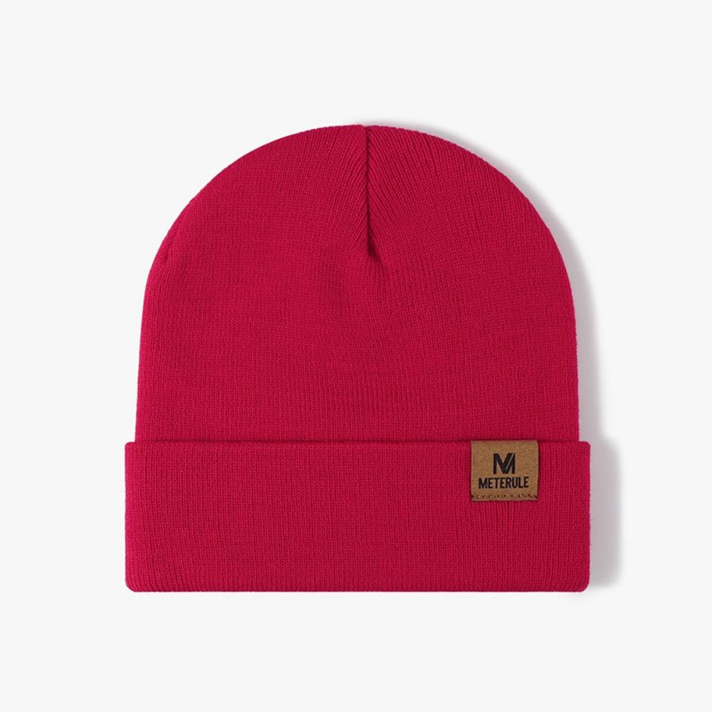 Unisex Autumn Winter Riding Hat Cuffed Warm Beanie Hats Knitted Cycling Cap for Skiing Camping Traveling