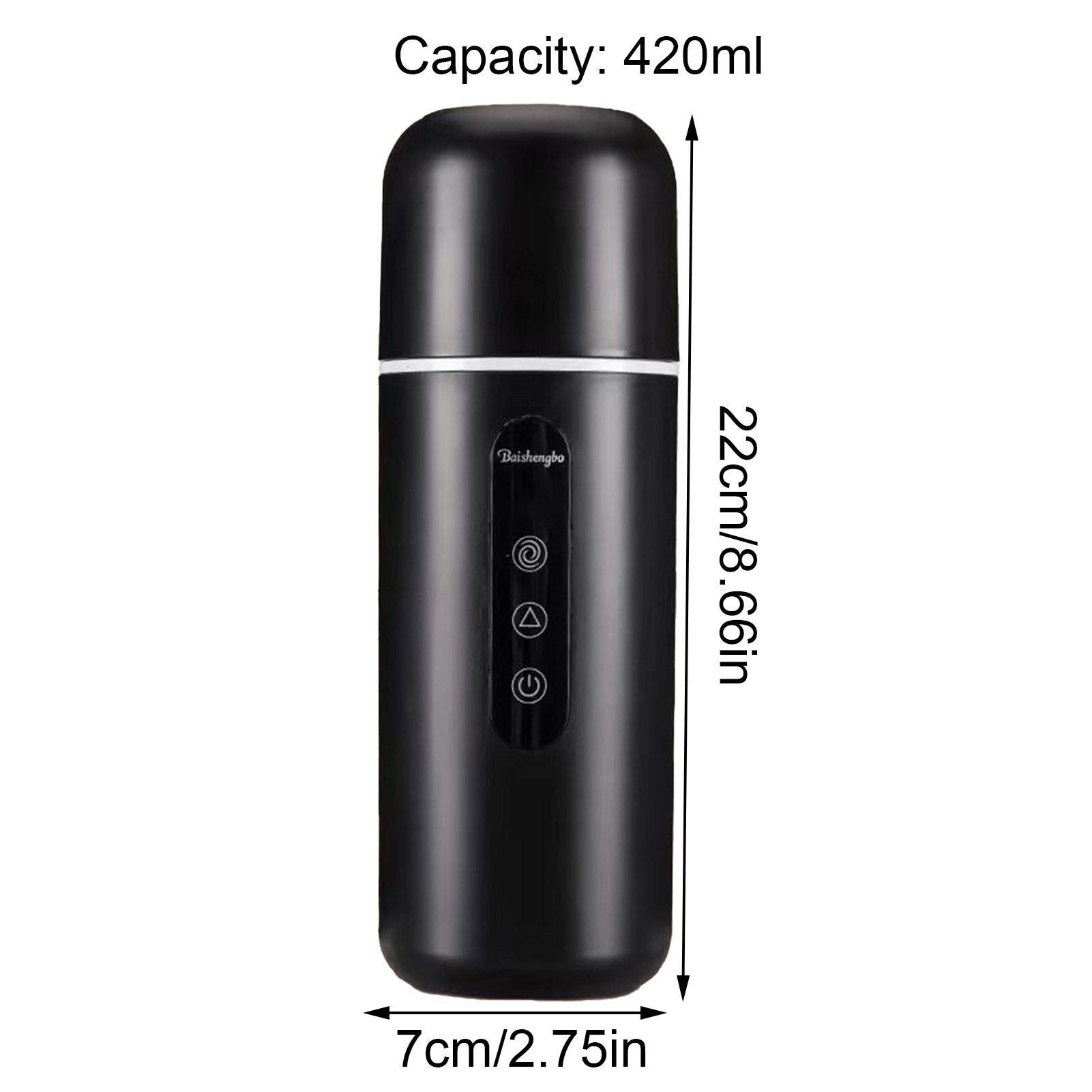 

420 мл автомобильный нагревательный стакан 12 В 24 В USB электрический чайник из нержавеющей стали интеллектуальный контроль температуры сенсорный ЖК-дисплей подогреватель для кофейных кружек чёрный